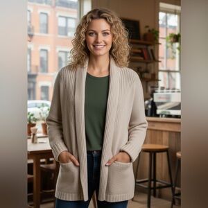 Eddie Bauer Women's Beige Cardigan